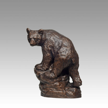 Gallery, Spirit Bear, $260 CAD, Metal Infused, 9 ½” H, Edition 60, Wildlife Sculpture of a spirit bear, Sculptor Tyler Fauvelle