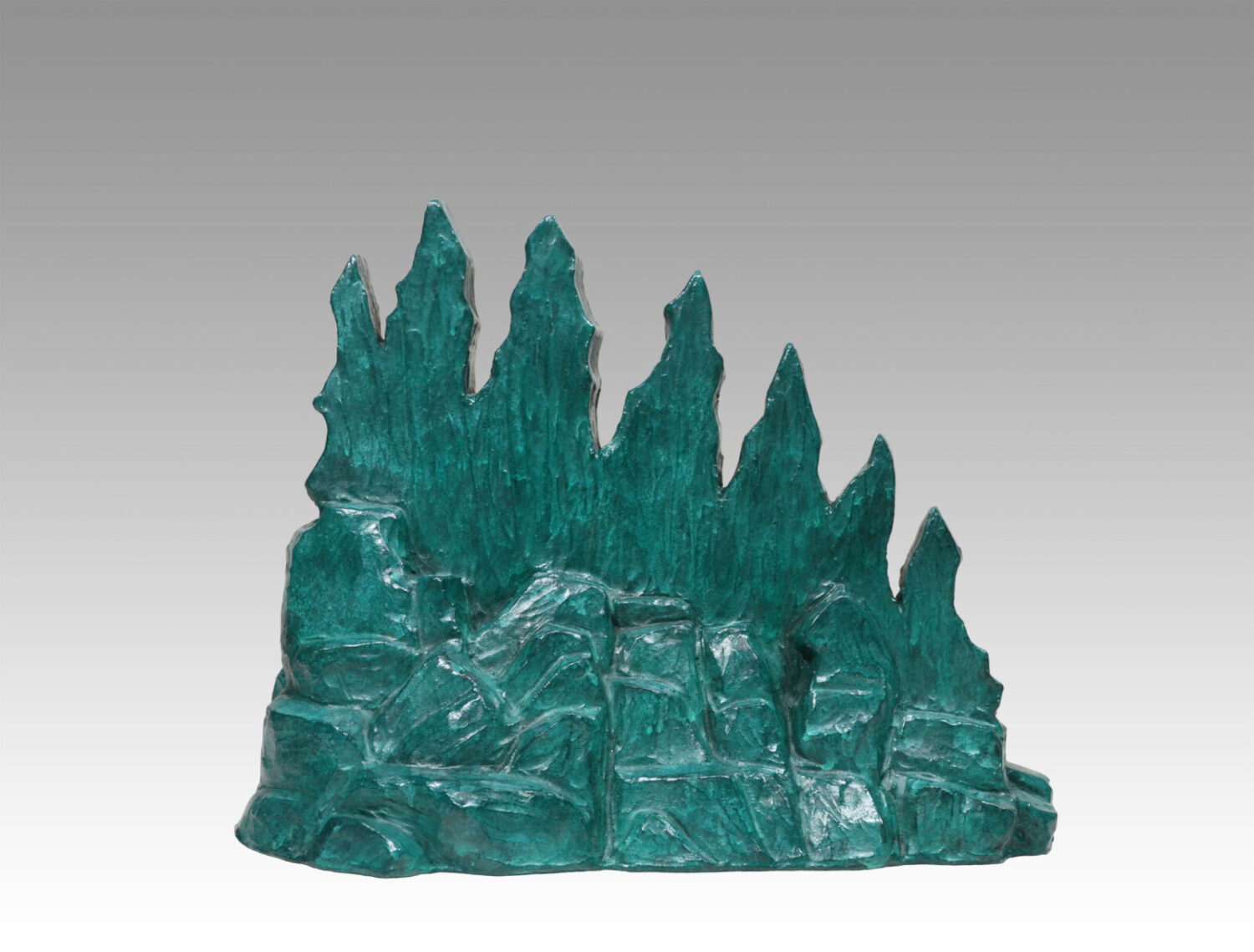 Gallery, Ancient Lights, $325 CAD, Metal Infused, 10 ½” L, Edition 60, Specialty Finish, Land and Folk Sculpture of an Old-Growth Forest, Sculptor Tyler Fauvelle