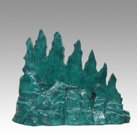 Gallery, Ancient Lights, $325 CAD, Metal Infused, 10 ½” L, Edition 60, Specialty Finish, Land and Folk Sculpture of an Old-Growth Forest, Sculptor Tyler Fauvelle