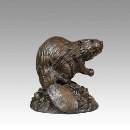 Gallery, Northern Engineer, $275 CAD, Metal Infused, 7” L, Edition 35, Wildlife Sculpture of a beaver, Sculptor Tyler Fauvelle