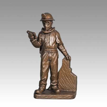 Gallery, Mine Rescue - Draegerman, $280 CAD, Metal Infused, 13 ¾” H, Edition 80, Mining Sculpture of a Draegerman