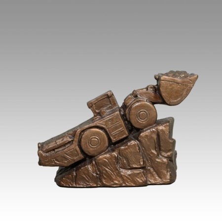 Gallery, What's the Scoop? (Scoop Tram), $175 CAD, Metal Infused, 7 ½” L, Edition 80, Sculpture of a Scoop Tram, Sculptor Tyler Fauvelle