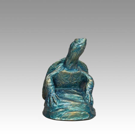 Gallery, The Painted Turtle, $175 CAD, Metal Infused, 6” H, Edition 60, Specialty Finish, Wildlife Sculpture of a Painted Turtle, Sculptor Tyler Fauvelle